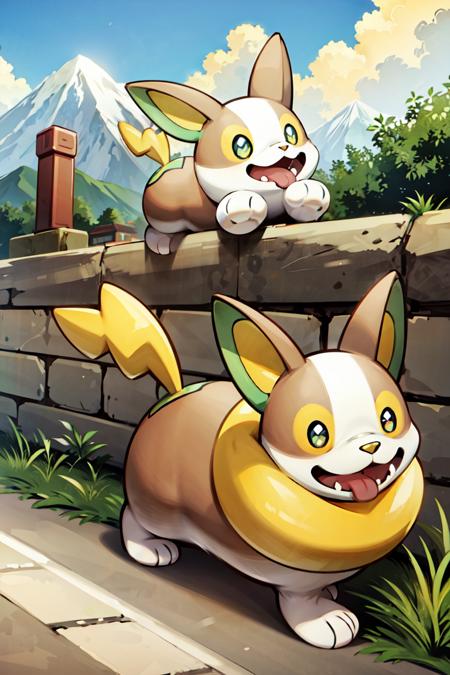 12652-3044846587-masterpiece,best_quality__yamper, pokemon (creature),__,YAMPER, __mountain , blue sky, cloud ,morning, tree, city,street_.png